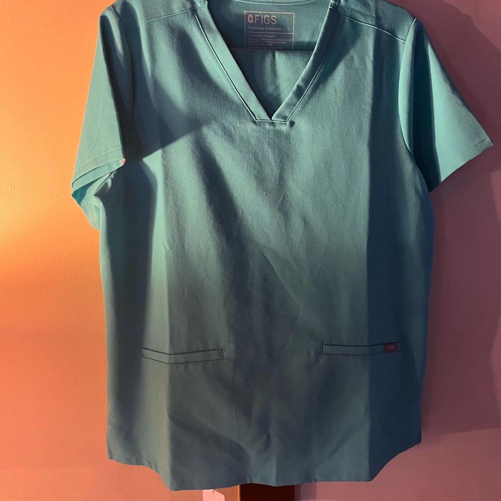 Figs Turquoise Cargo Scrub Outfit